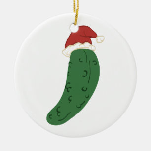 Weihnachtsessiggurke Keramik Ornament