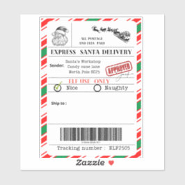 Weihnachtsetikett Aufkleber