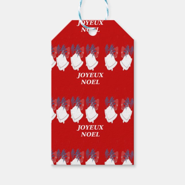 Weihnachtsetikett Einfacher Text Rot Geschenkanhänger (Vorderseite)