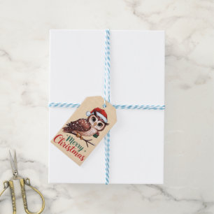 Weihnachtseule - Design Merry Christmas Festival Geschenkanhänger