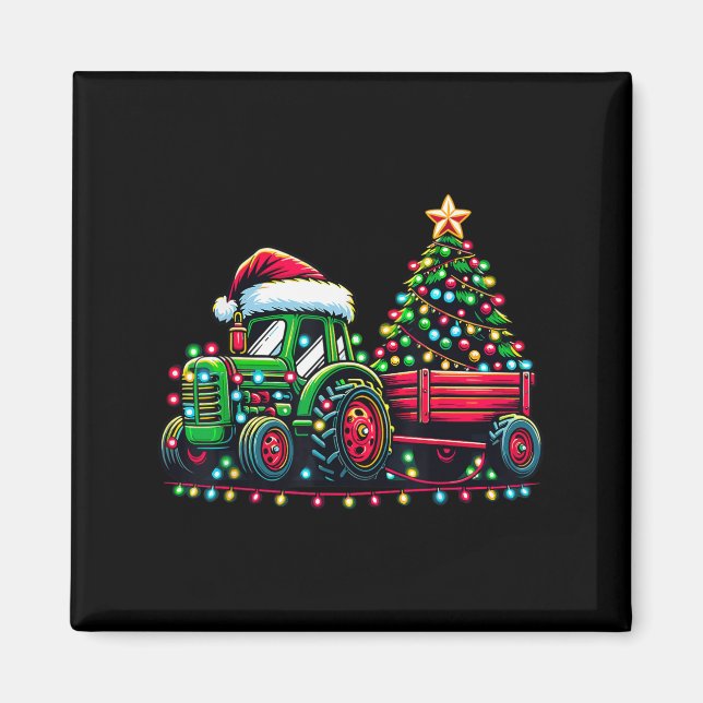 Weihnachtsfahrer Boys Weihnachtsbaum Magnet (Vorne)