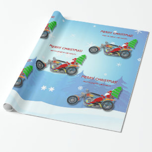 Weihnachtsfahrrad Chopper mit Red Hat Geschenkpapier