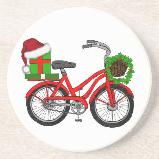 Weihnachtsfahrrad Getränkeuntersetzer