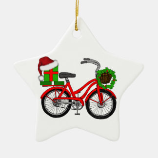 Weihnachtsfahrrad Keramik Ornament