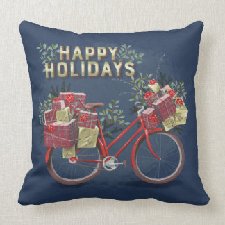 Weihnachtsfahrrad mit Vorträgen Kissen
