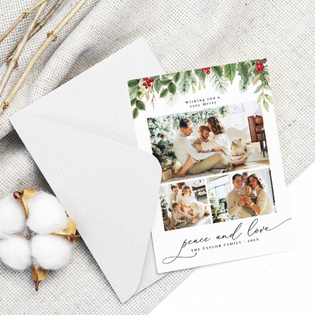 Weihnachtsfamilie 3Collage Foto Frame Holiday Card Einladung (Von Creator hochgeladen)