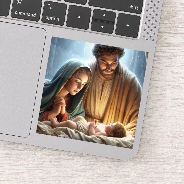 Weihnachtsfamilie Aufkleber (Detail)