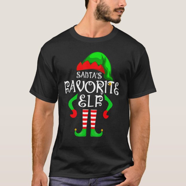 Weihnachtsfamilie des Weihnachtsmanns passt Cos T-Shirt (Vorderseite)