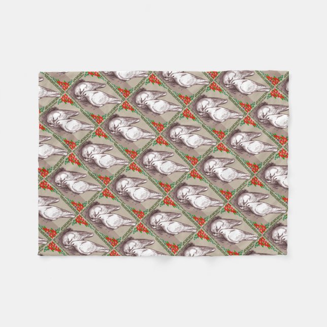 Weihnachtsfamilie Fleecedecke (Vorderseite (Horizontal))