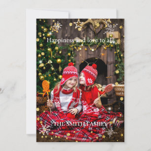 Weihnachtsfamilie Foto Feiertagskarte
