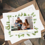 Weihnachtsfamilie Foto Gold Folien Feiertagspostkarte<br><div class="desc">Family Foto Pine Christmas Modern Holiday Card Vorlage Sie können Ihr Foto und benutzerdefinierten Text hinzufügen,  indem Sie auf den Button "Personalisieren" klicken</div>