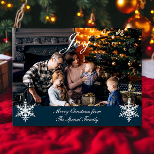 Weihnachtsfamilie Foto Personalisiert Feiertagspostkarte