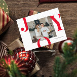 Weihnachtsfamilie Foto | Red Joy Postcard Postkarte<br><div class="desc">Weihnachtsfamilie Foto | Red Joy</div>