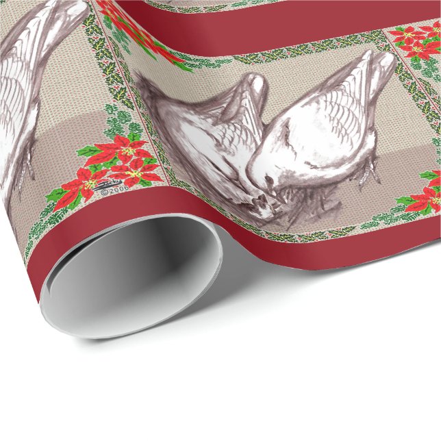 Weihnachtsfamilie Geschenkpapier (Rolleneckpunkt)