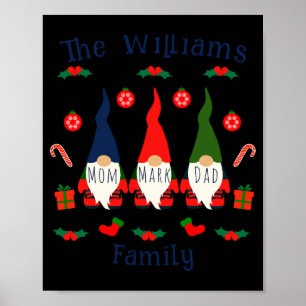 Weihnachtsfamilie Gnome Cute und lustige T-Shirts  Poster