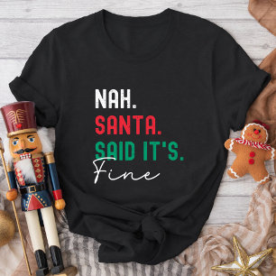 Weihnachtsfamilie Matching Lustige Unartige Liste T-Shirt