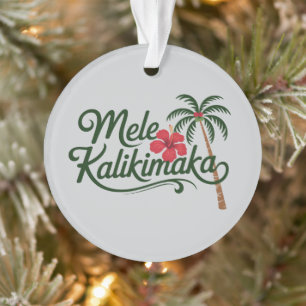 Weihnachtsfamilie Mele Kalikimaka Hawaii Strand  Ornament