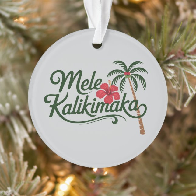 Weihnachtsfamilie Mele Kalikimaka Hawaii Strand  Ornament (Baum)