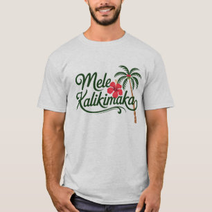 Weihnachtsfamilie Mele Kalikimaka Hawaii Strand T-Shirt
