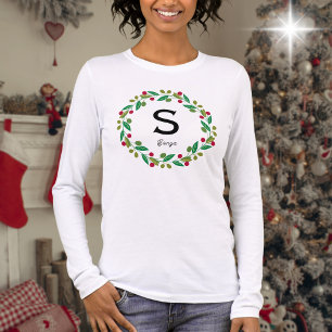 Weihnachtsfamilie Monogram Tri-Blend Shirt