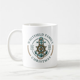 Weihnachtsfamilie Nautic Boat Holiday Custom Kaffeetasse