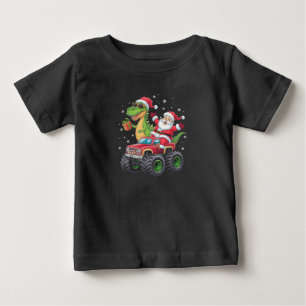 Weihnachtsfamilie passend zum Santa Truck Dinosaur Baby T-shirt