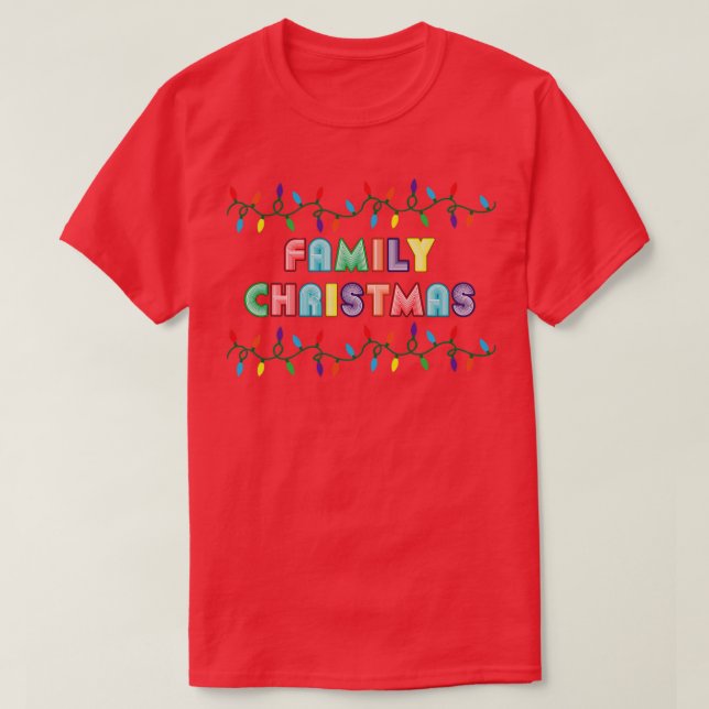 Weihnachtsfamilie passt auf T-Shirt (Design vorne)