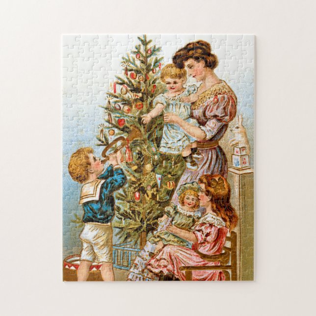 Weihnachtsfamilie Puzzle (Vertikal)