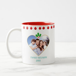Weihnachtsfamilie Wiedersehen, Herz & Holly Berry Zweifarbige Tasse