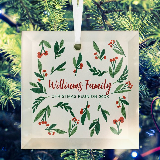 Weihnachtsfamilie Wiedersehen Red Green Holly Berr Ornament Aus Glas (Von Creator hochgeladen)