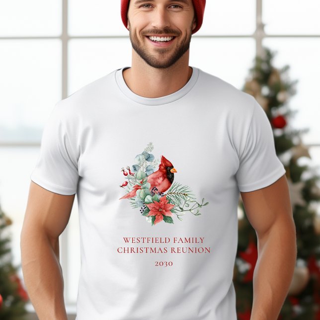 Weihnachtsfamilie Wiedersehen Red Kardinal T-Shirt (Christmas Family Reunion Red Cardinal Men's T-Shirt)