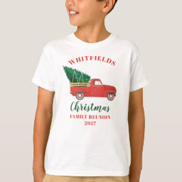 Weihnachtsfamilie Wiedersehen Red Truck Custom Mat T-Shirt