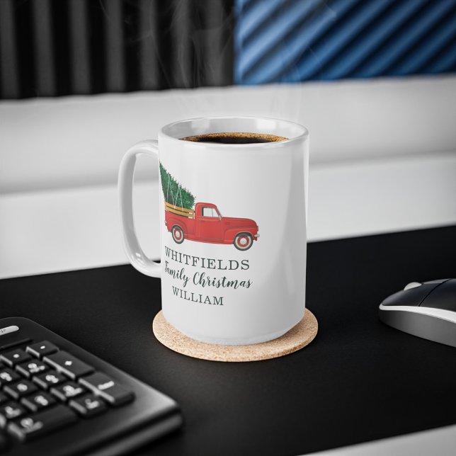 Weihnachtsfamilie Wiedersehen Vater Custom Holiday Zweifarbige Tasse (Von Creator hochgeladen)