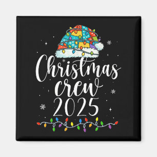 Weihnachtsfamilien Crew 2025 Matching Xmas Männer Magnet