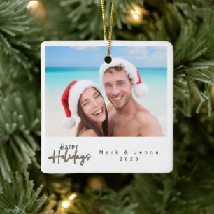 Weihnachtsfamilien - einfacher moderner Baum Keramikornament