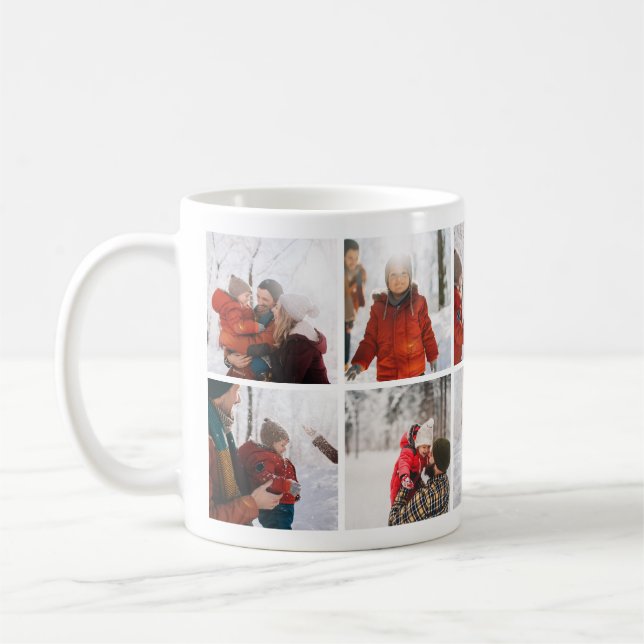 Weihnachtsfamilien Erinnerungen FotoCollage Tasse (Links)