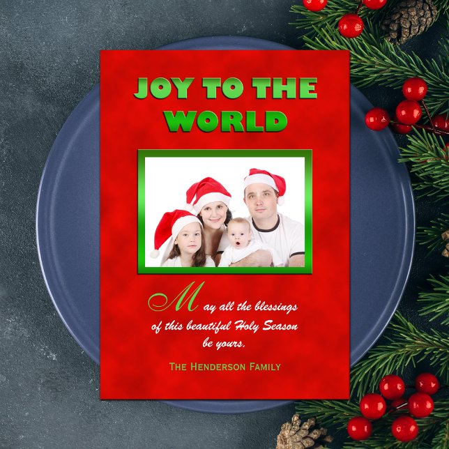 Weihnachtsfamilien-Foto-Flachkarte Feiertagskarte (Von Creator hochgeladen)