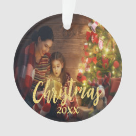 Weihnachtsfamilien-Foto Ornament