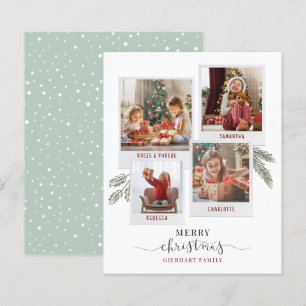 Weihnachtsfamilienfoto-Collage Card