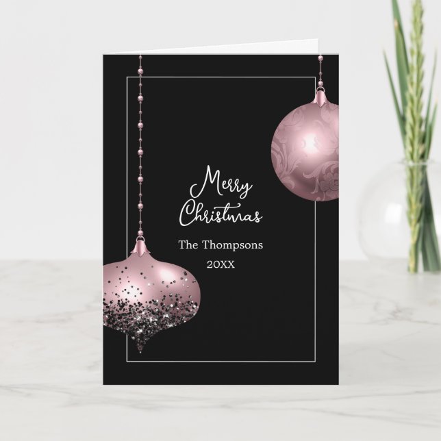 Weihnachtsfamilienfoto Collage Urlaubskarte Feiertagskarte (Vorderseite)