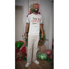 Weihnachtsfamiliengestalt Rote Weihnachtsmannmütze T-Shirt