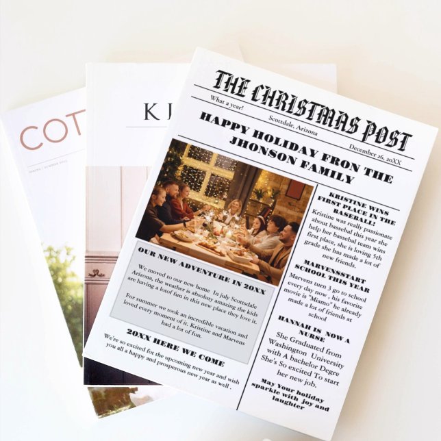 Weihnachtsfamilienzeitung + Jahr im Foto Einladung (Von Creator hochgeladen)