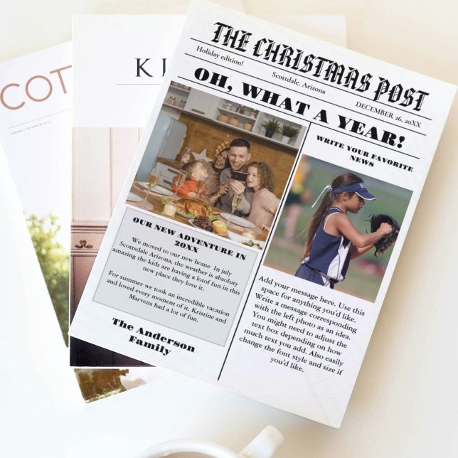 Weihnachtsfamilienzeitung + Jahr im Foto Einladung (Von Creator hochgeladen)