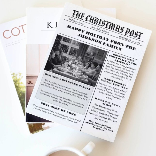 Weihnachtsfamilienzeitung + Jahr im Foto Einladung (Von Creator hochgeladen)