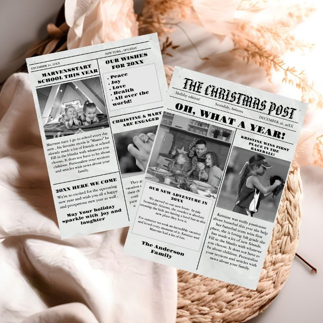 Weihnachtsfamilienzeitung + Jahr im Foto Einladung (Von Creator hochgeladen)