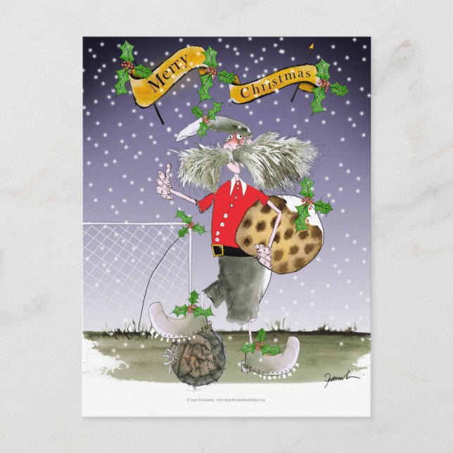 Weihnachtsfans Feiertagspostkarte (Vorderseite)