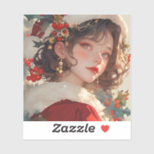 Weihnachtsfantasie: Urlaub Romance Vinyl Sticker