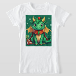 Weihnachtsfantasy Niedlich Dragon T - Shirt Design