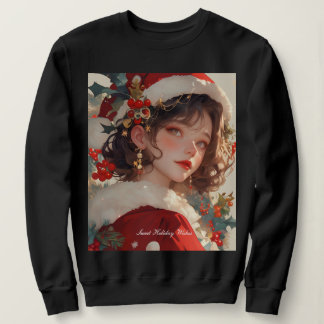 Weihnachtsfantasy: Romantische Frau Basic Sweatshi Sweatshirt