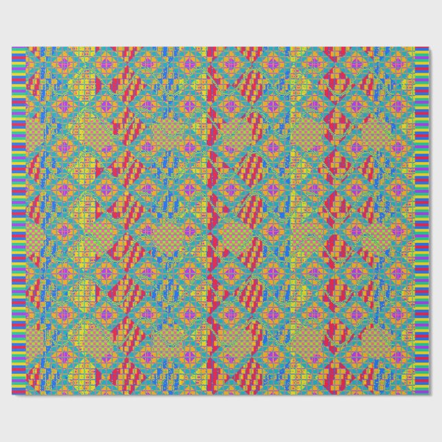 Weihnachtsfarben  geschenkpapier (Flach)